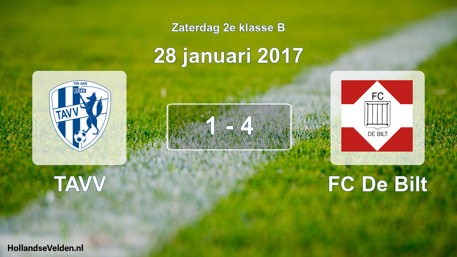 Total number of matches played: TAVV - FC De Bilt 1 - 4 (28 January 2017)