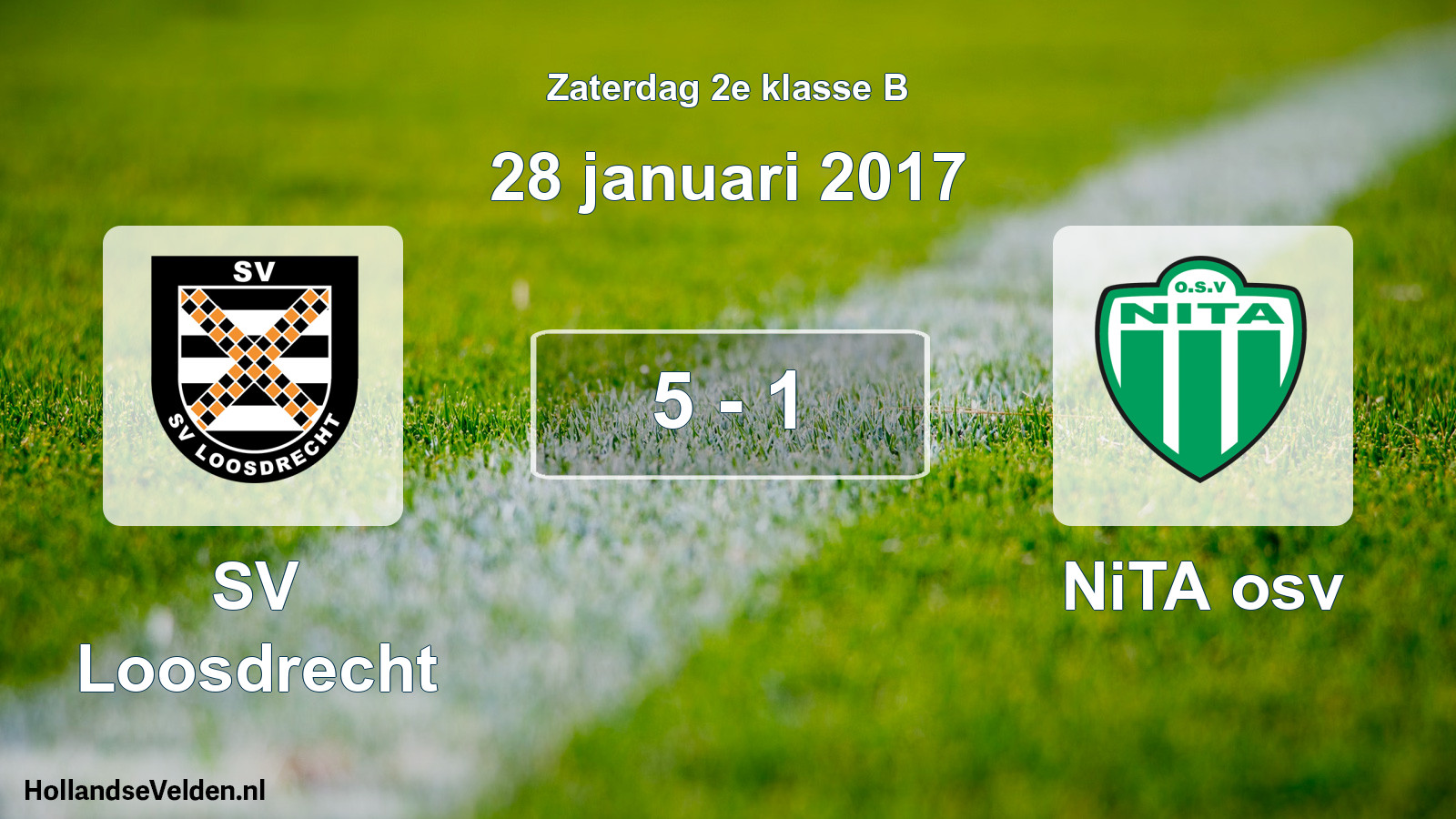 Total number of matches played: SV Loosdrecht - NiTA osv 5 - 1 (28 January 2017)
