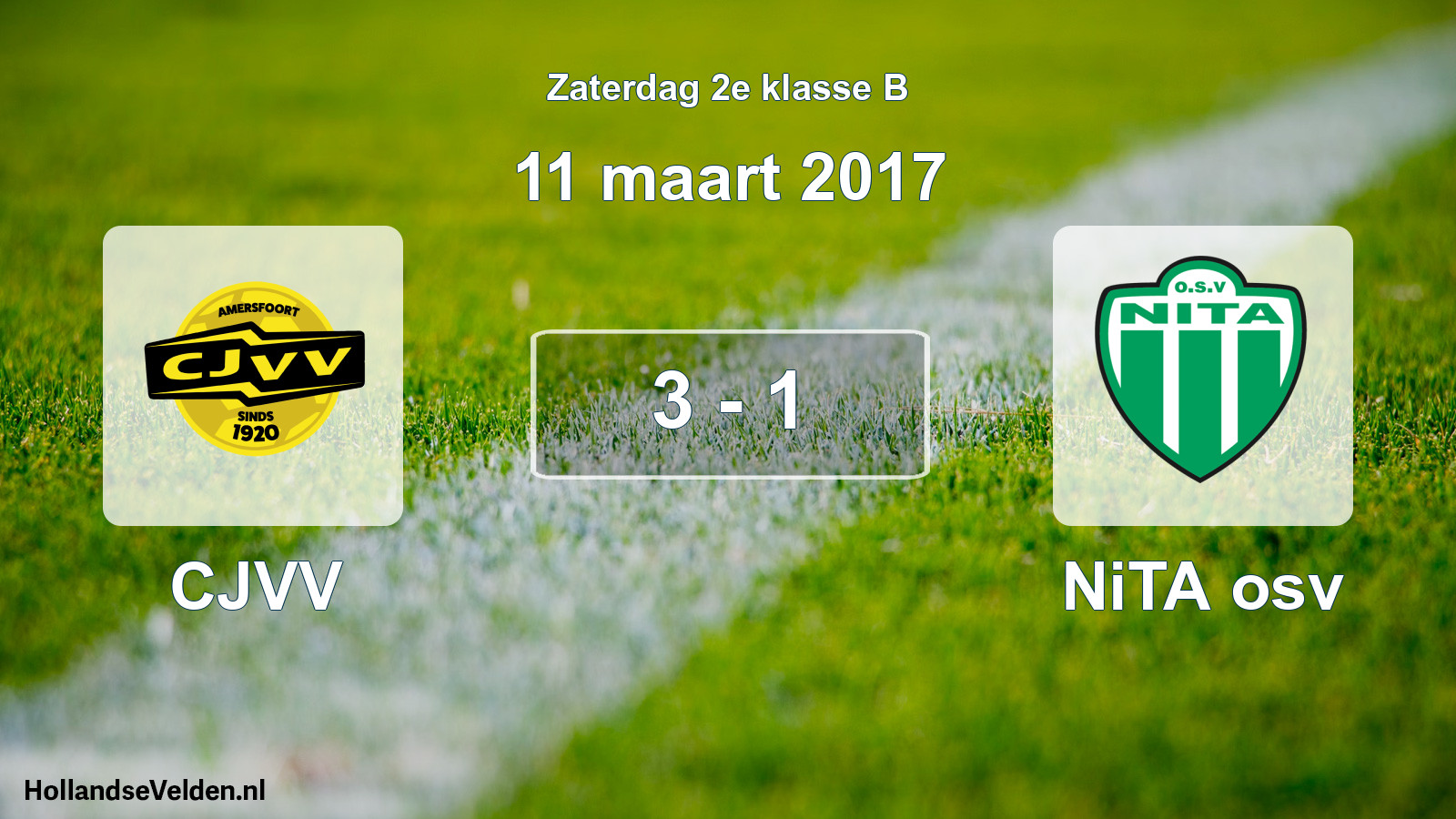 Total number of matches played: CJVV - NiTA osv 3 - 1 (11 March 2017)