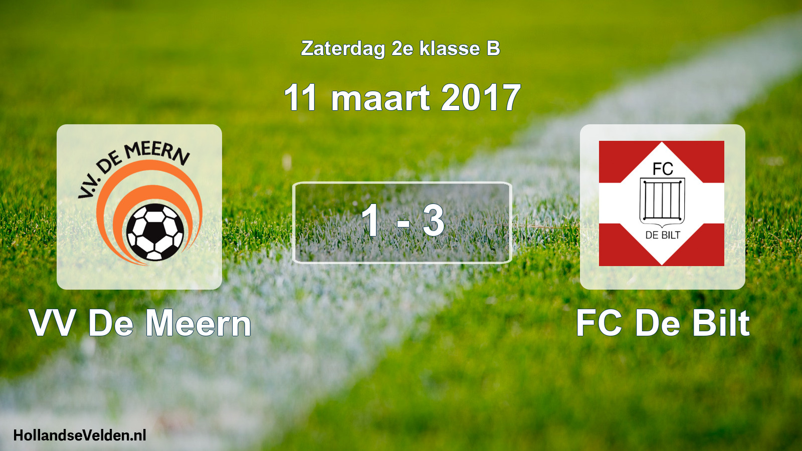 Total number of matches played: VV De Meern - FC De Bilt 1 - 3 (11 March 2017)
