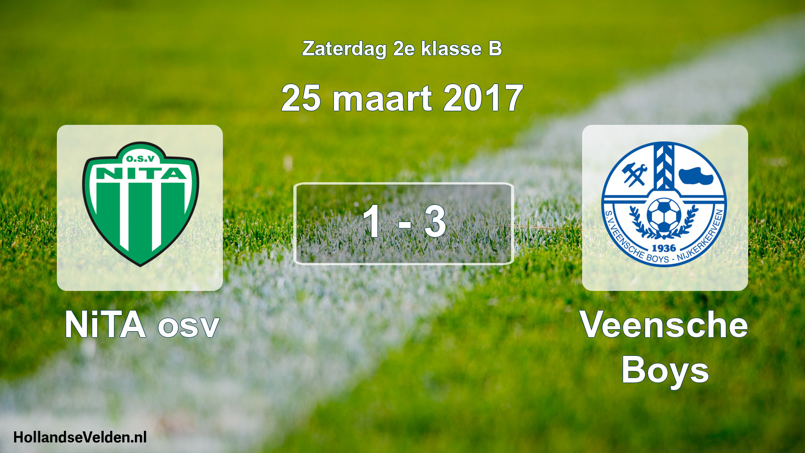 Total number of matches played: NiTA osv - Veensche Boys 1 - 3 (25 March 2017)