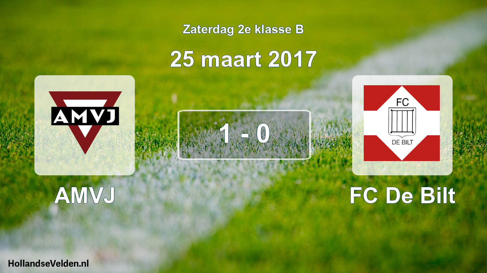 Total number of matches played: AMVJ - FC De Bilt 1 - 0 (25 March 2017)