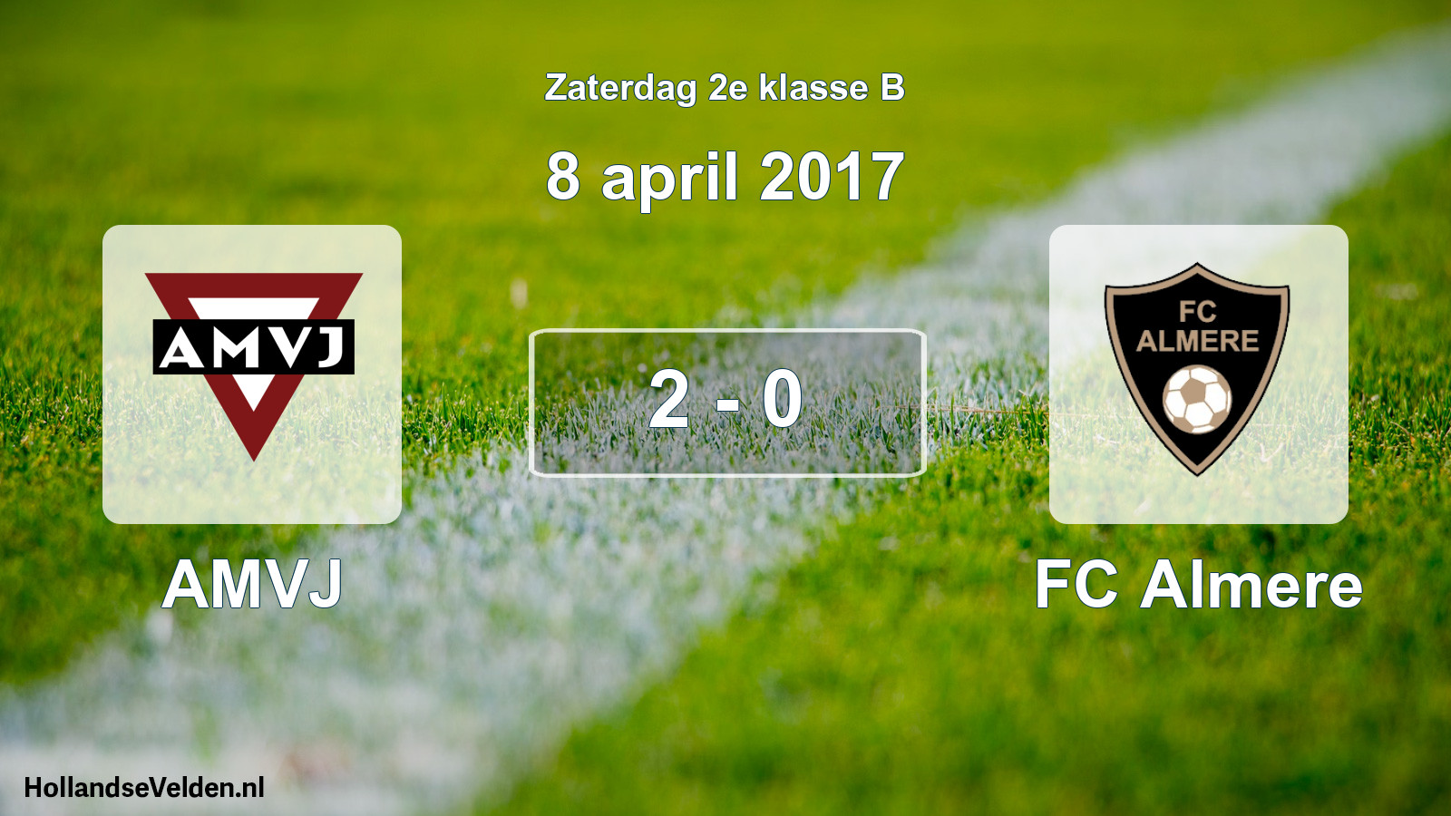 Total number of matches played: AMVJ - FC Almere 2 - 0 (8 April 2017)