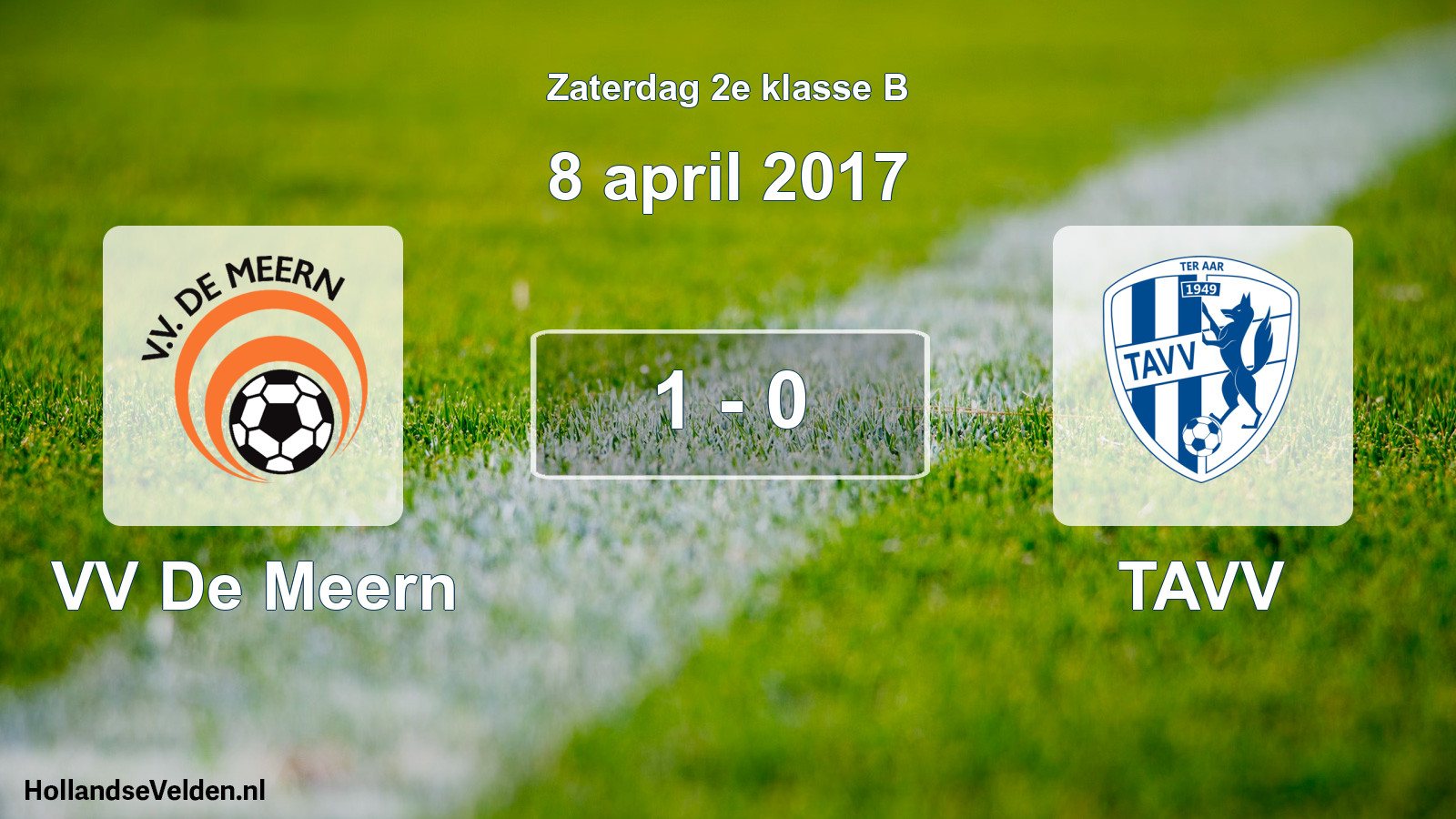 Total number of matches played: VV De Meern - TAVV 1 - 0 (8 April 2017)