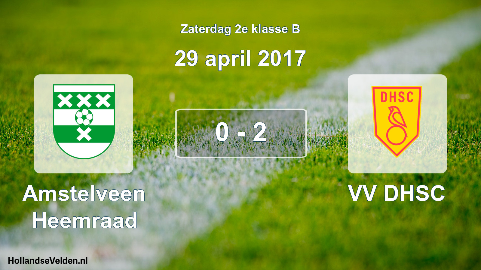 Total number of matches played: Amstelveen Heemraad - VV DHSC 0 - 2 (29 April 2017)