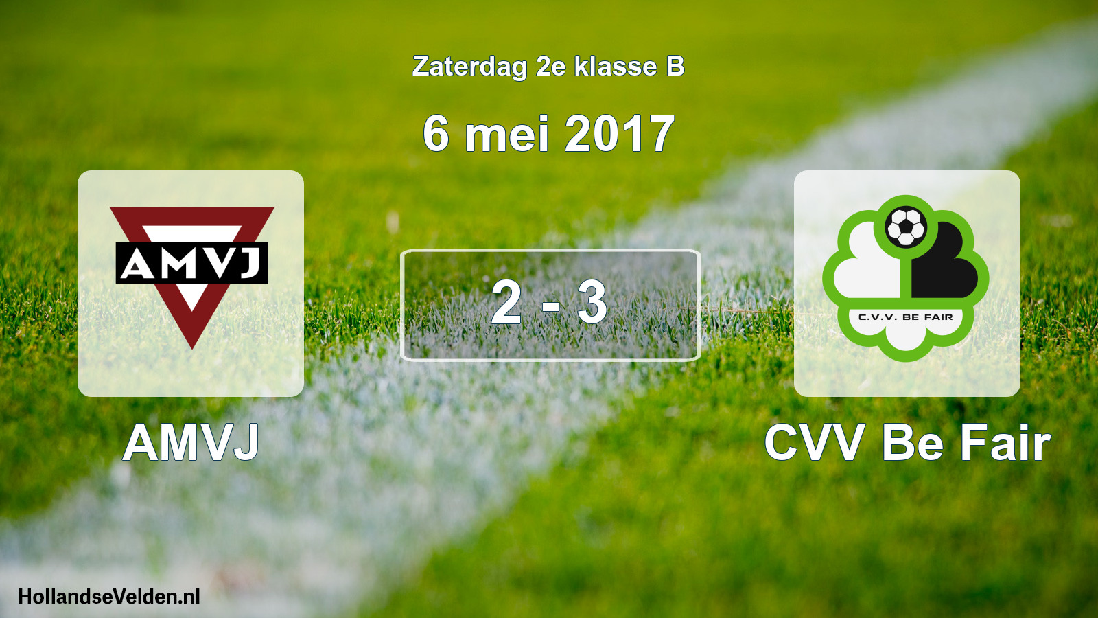 Total number of matches played: AMVJ - CVV Be Fair 2 - 3 (6 May 2017)