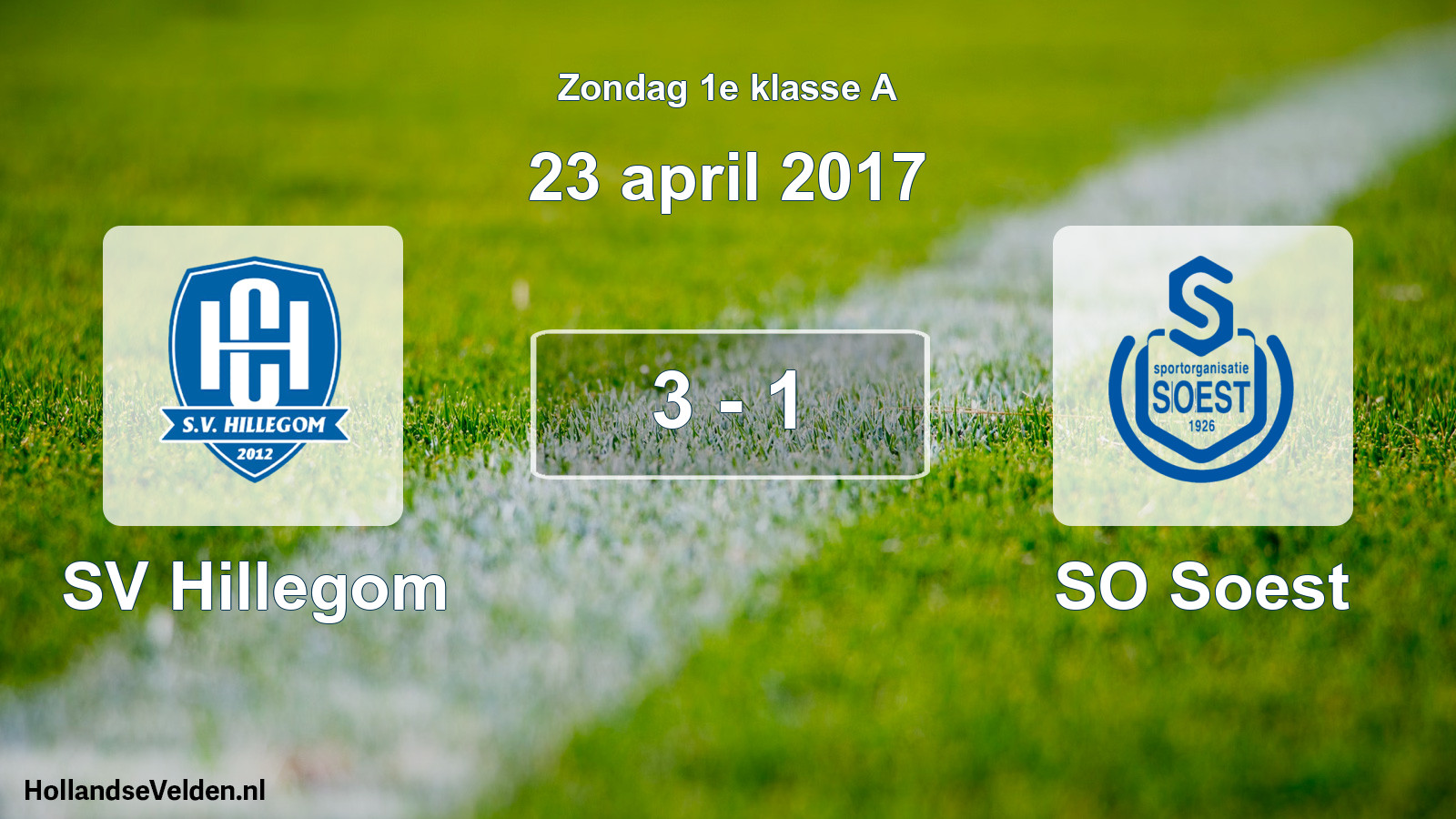 Total number of matches played: SV Hillegom - SO Soest 3 - 1 (23 April 2017)