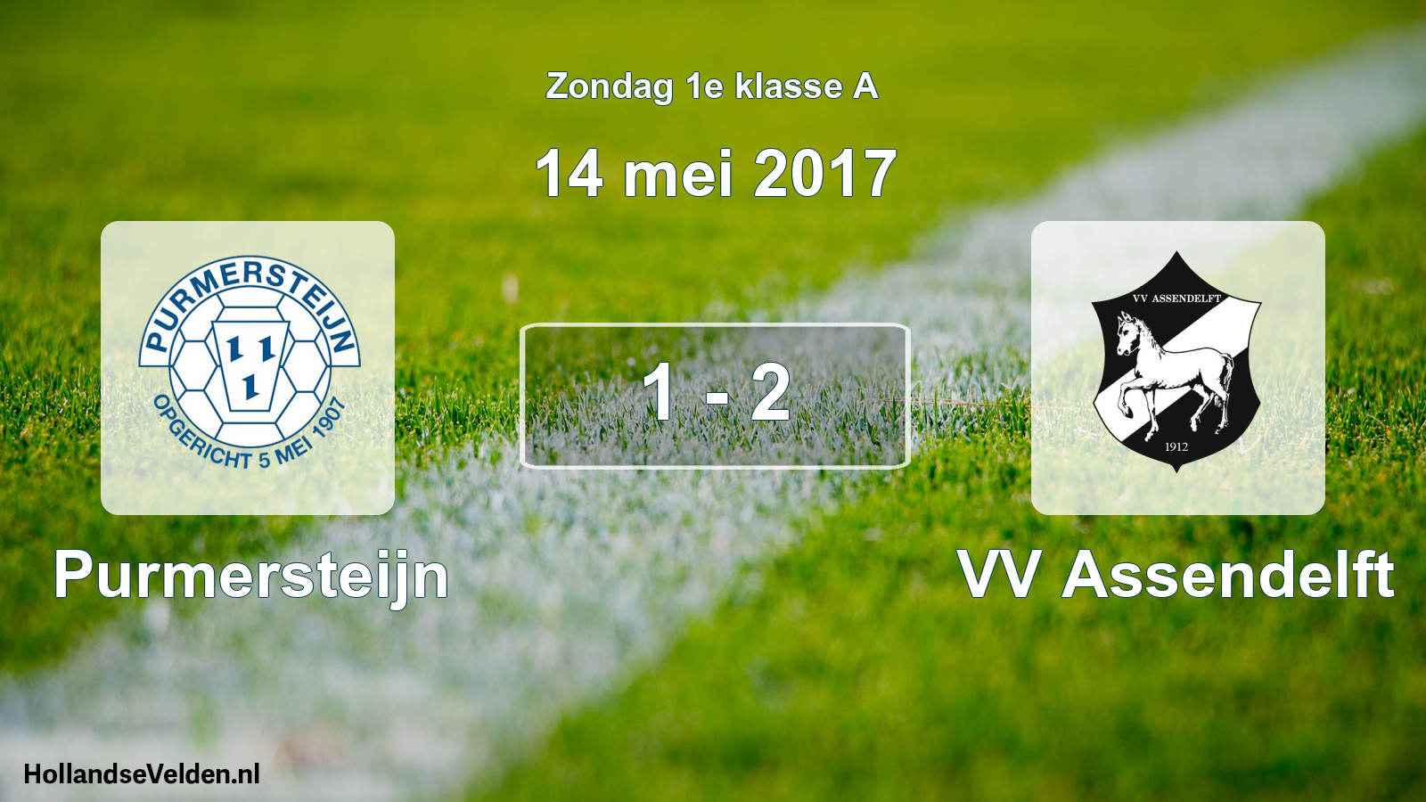 Total number of matches played: Purmersteijn - VV Assendelft 1 - 2 (14 May 2017)