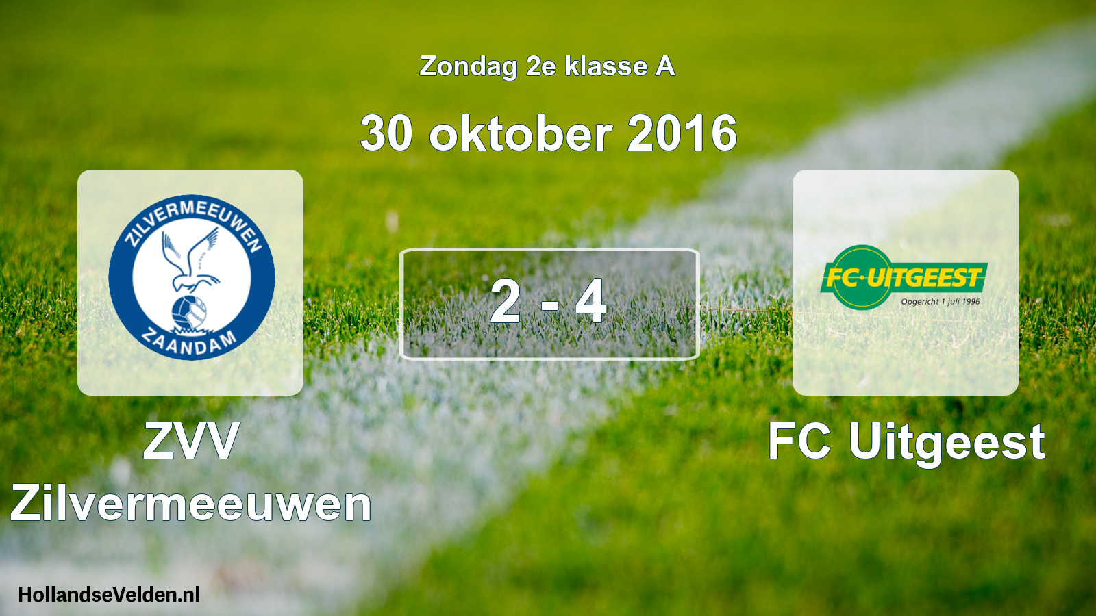 Total number of matches played: ZVV Zilvermeeuwen - FC Uitgeest 2 - 4 (30 October 2016)