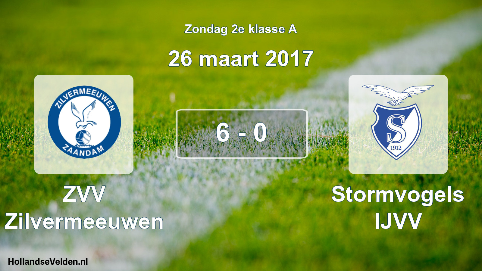 Total number of matches played: ZVV Zilvermeeuwen - Stormvogels IJVV 6 - 0 (26 March 2017)