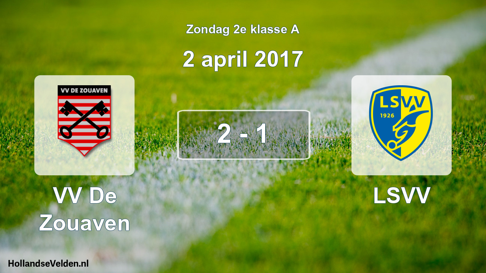 Total number of matches played: VV De Zouaven - LSVV 2 - 1 (2 April 2017)