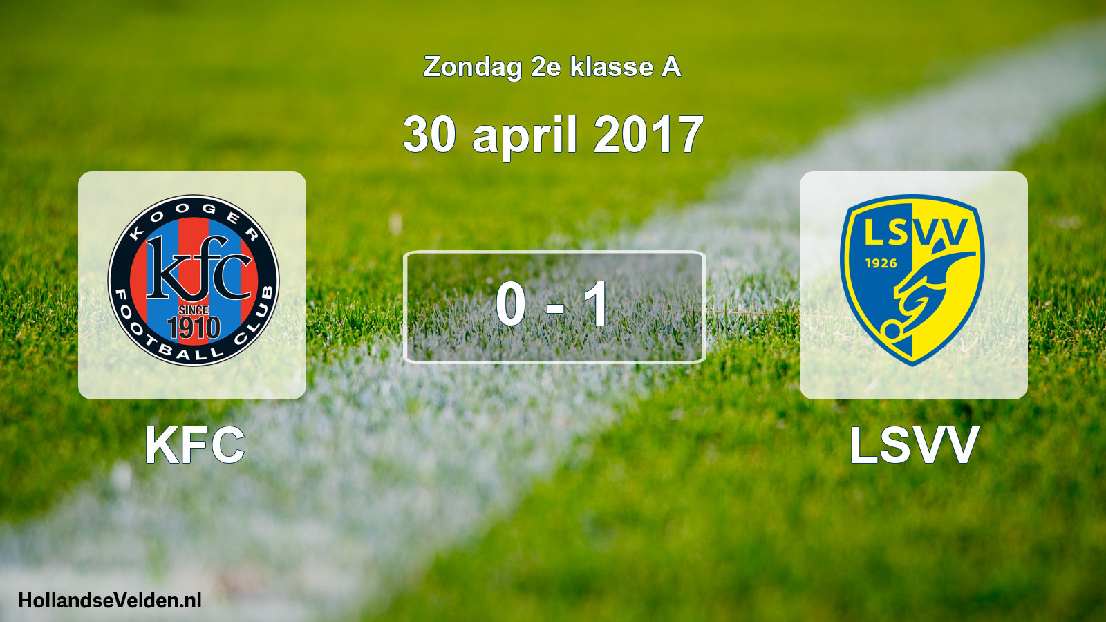 Total number of matches played: KFC - LSVV 0 - 1 (30 April 2017)