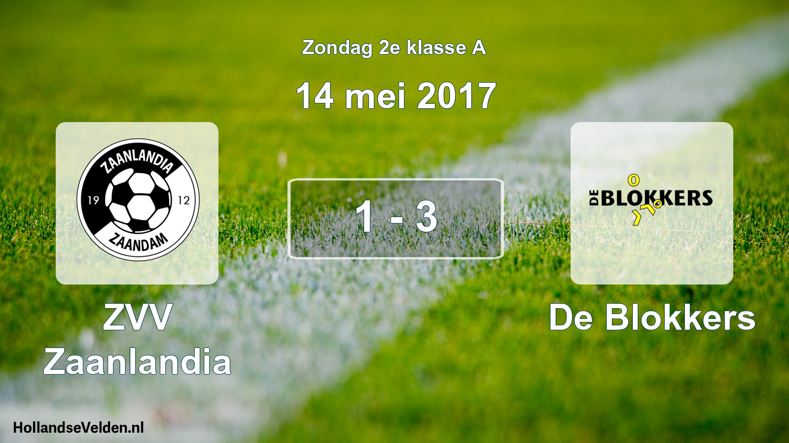 Total number of matches played: ZVV Zaanlandia - De Blokkers 1 - 3 (14 May 2017)
