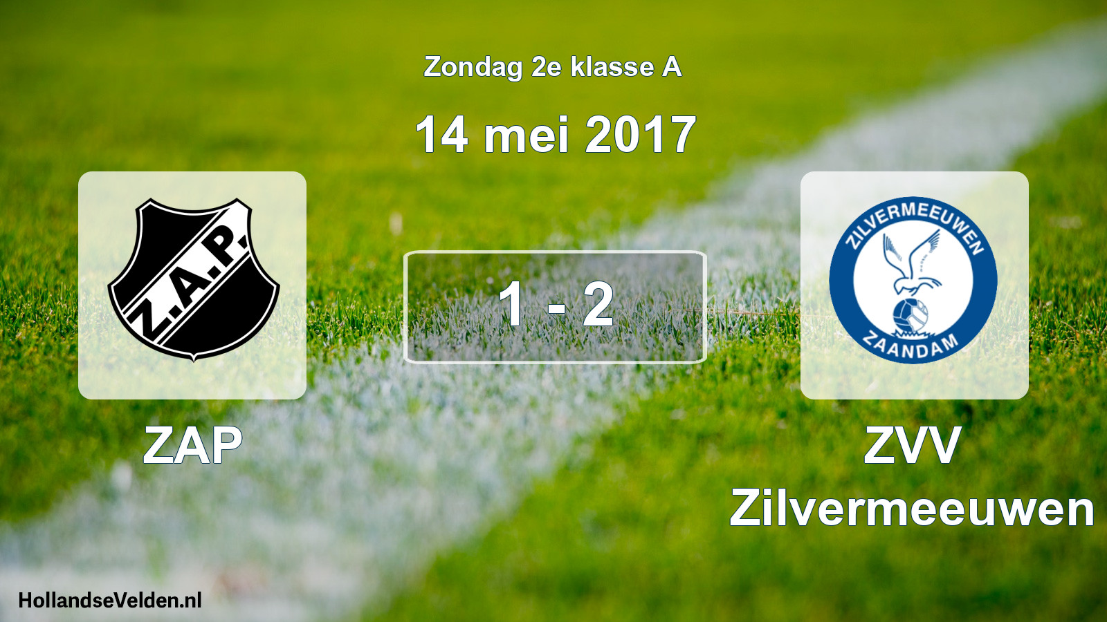 Total number of matches played: ZAP - ZVV Zilvermeeuwen 1 - 2 (14 May 2017)