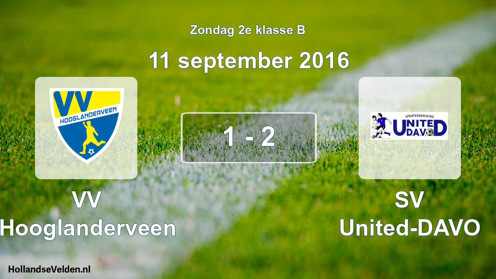 Total number of matches played: VV Hooglanderveen - SV United-DAVO 1 - 2 (11 September 2016)