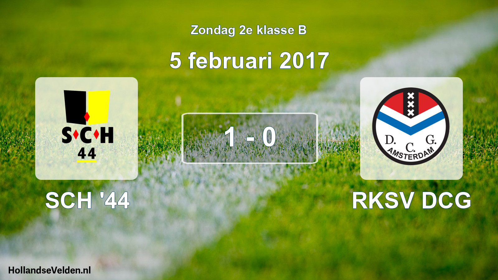 Total number of matches played: SCH '44 - RKSV DCG 1 - 0 (5 February 2017)