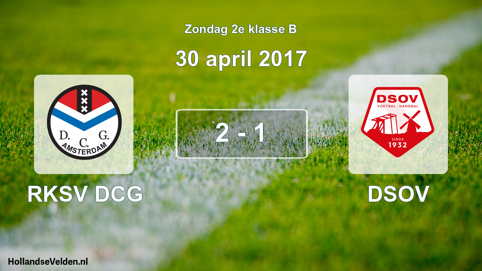 Total number of matches played: RKSV DCG - DSOV 2 - 1 (30 April 2017)