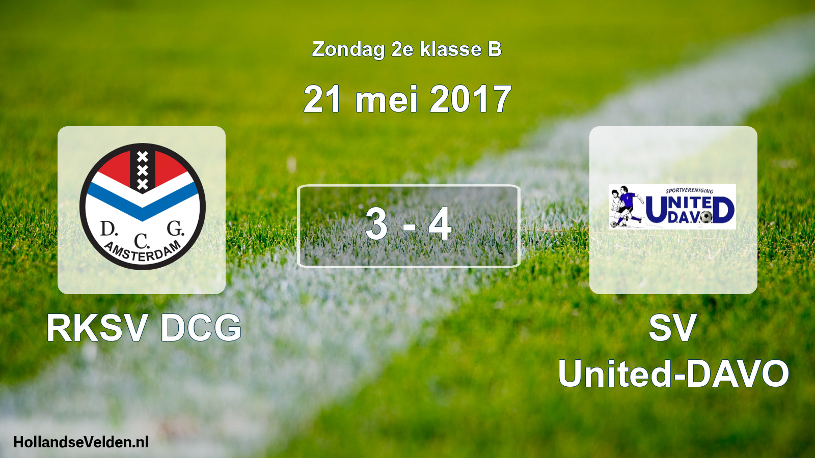 Total number of matches played: RKSV DCG - SV United-DAVO 3 - 4 (21 May 2017)