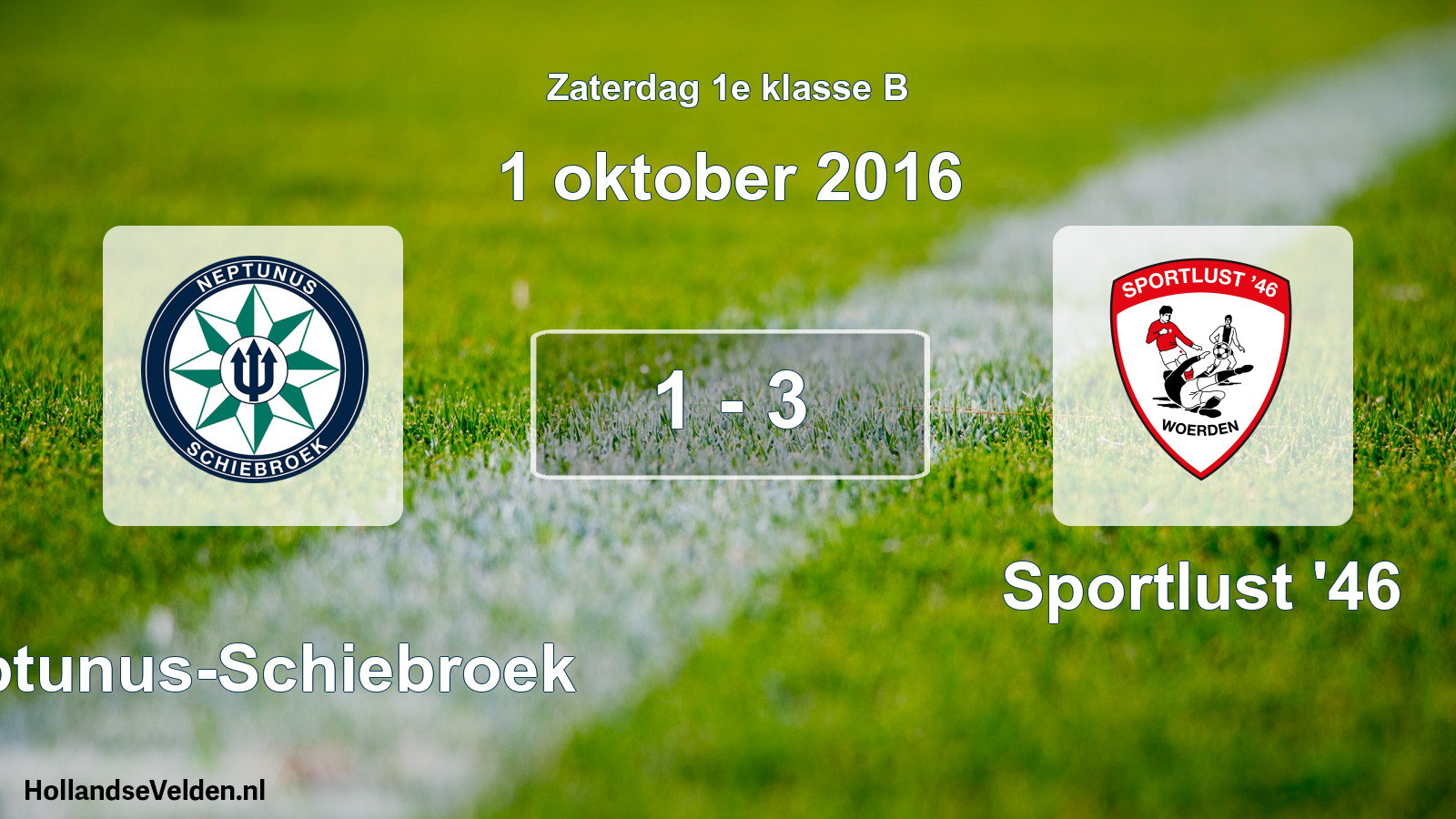Total number of matches played: Neptunus-Schiebroek - Sportlust '46 1 - 3 (1 October 2016)