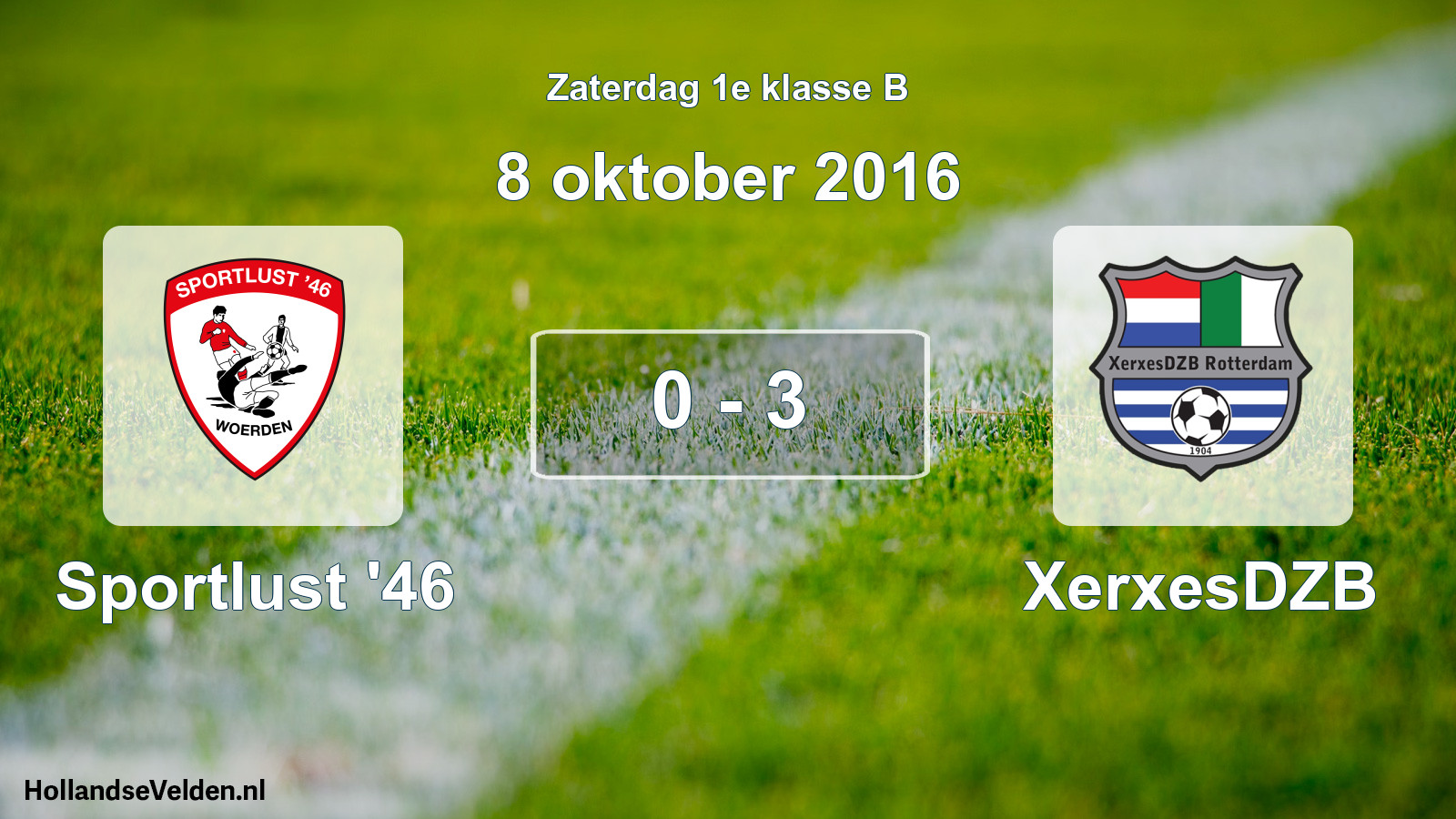 Total number of matches played: Sportlust '46 - XerxesDZB 0 - 3 (8 October 2016)