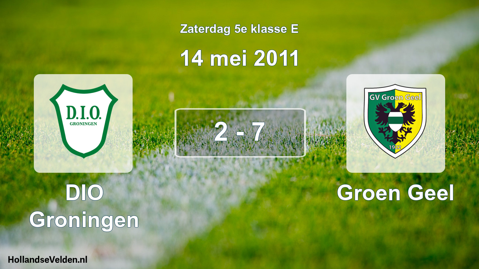 Total number of matches played: DIO Groningen - Groen Geel 2 - 7 (14 May 2011)