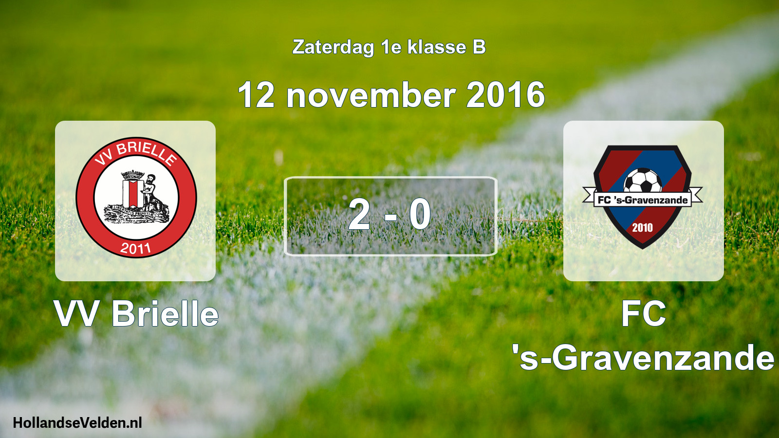 Total number of matches played: VV Brielle - FC 's-Gravenzande 2 - 0 (12 November 2016)