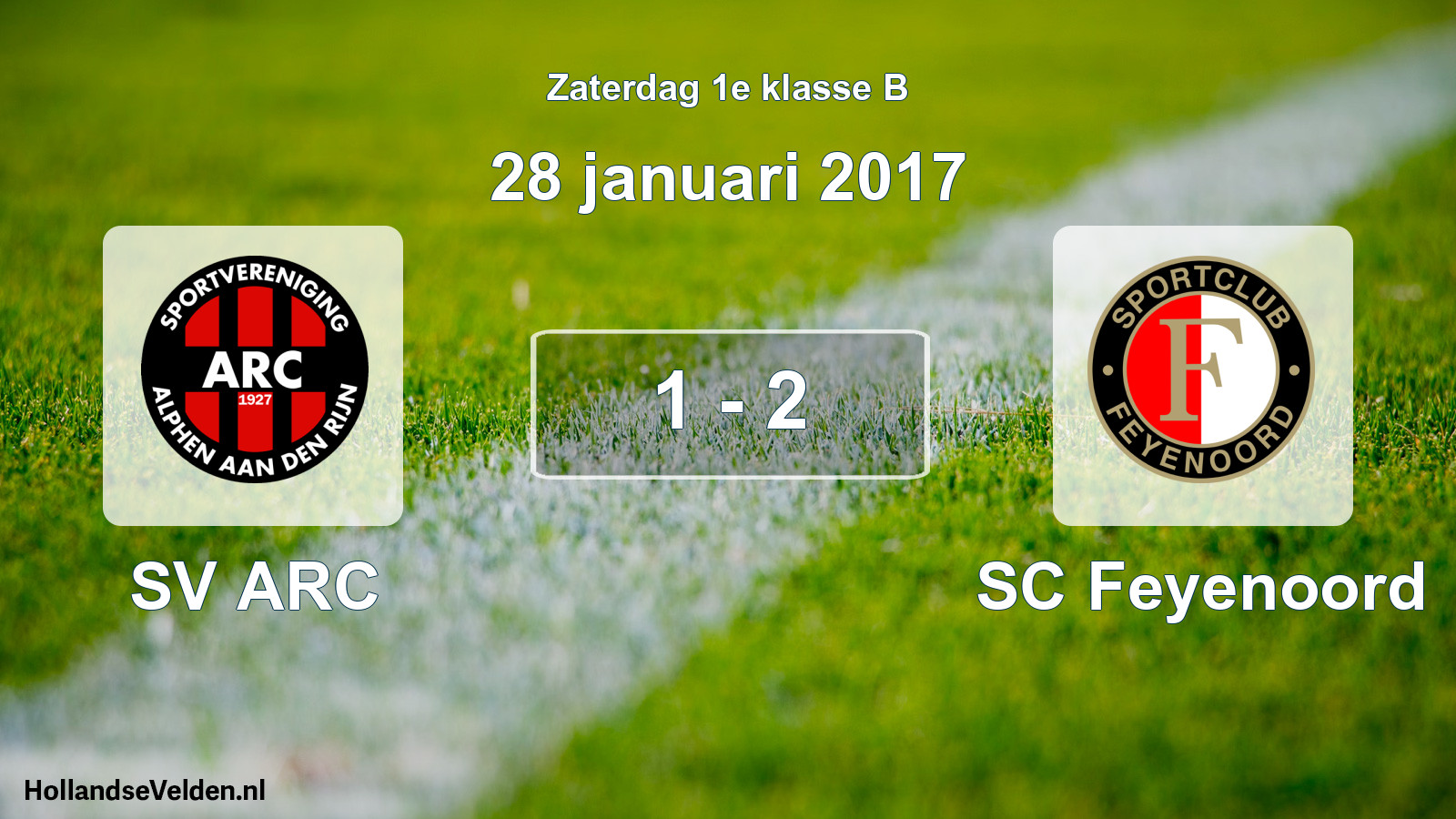 Total number of matches played: SV ARC - SC Feyenoord 1 - 2 (28 January 2017)