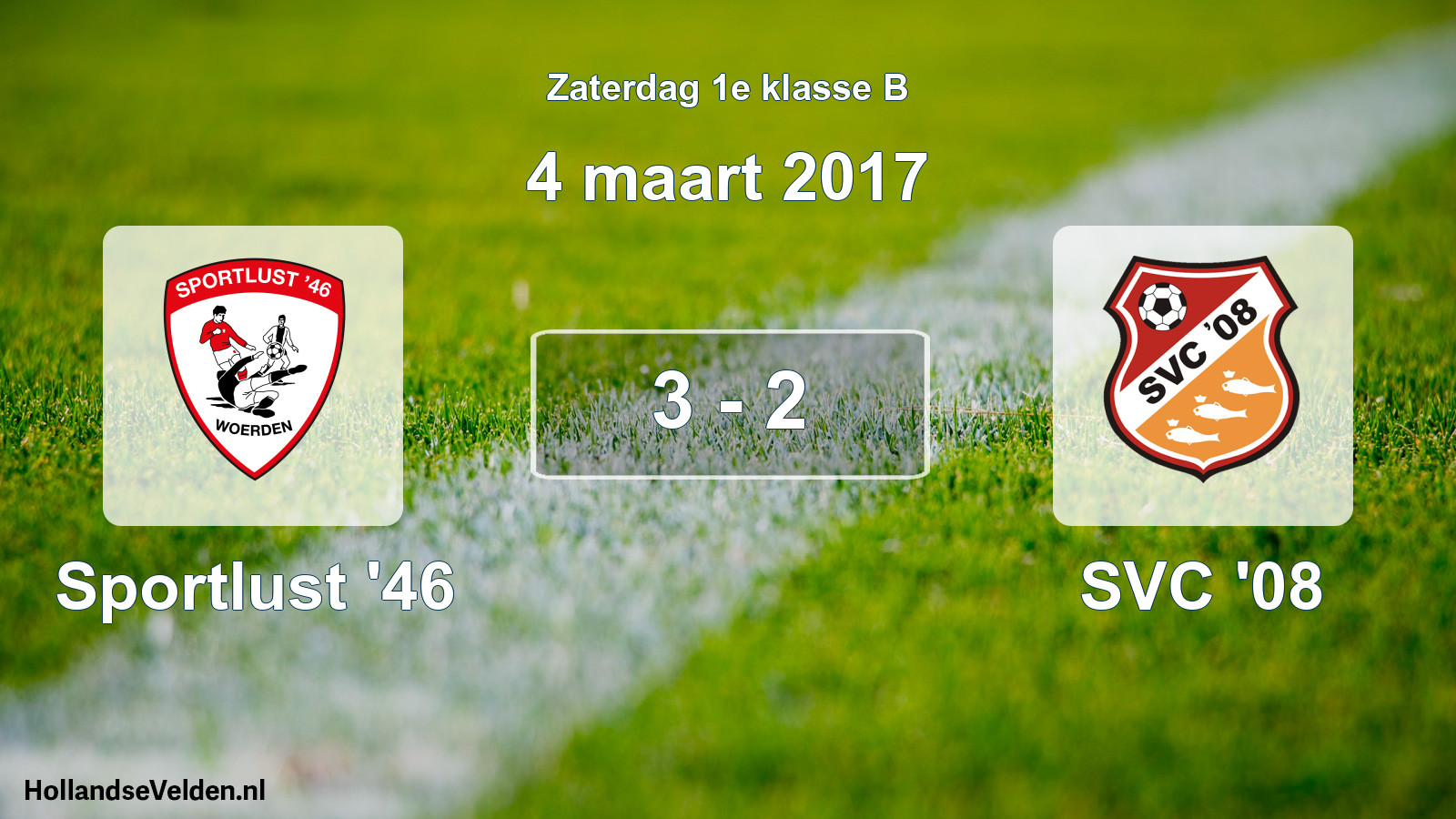 Total number of matches played: Sportlust '46 - SVC '08 3 - 2 (4 March 2017)