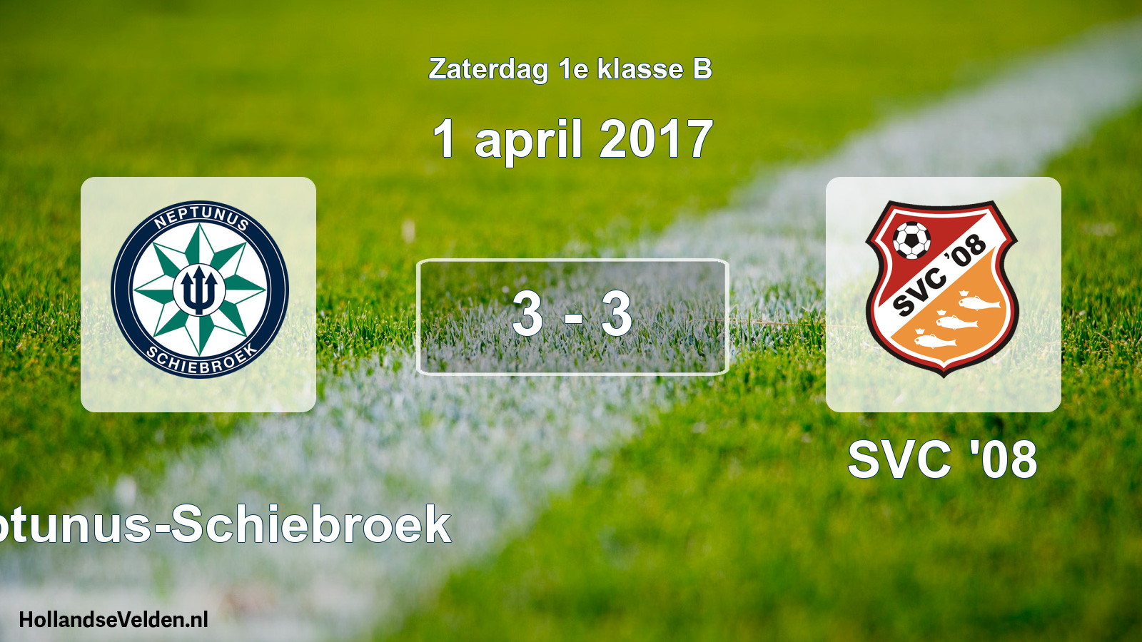 Total number of matches played: Neptunus-Schiebroek - SVC '08 3 - 3 (1 April 2017)