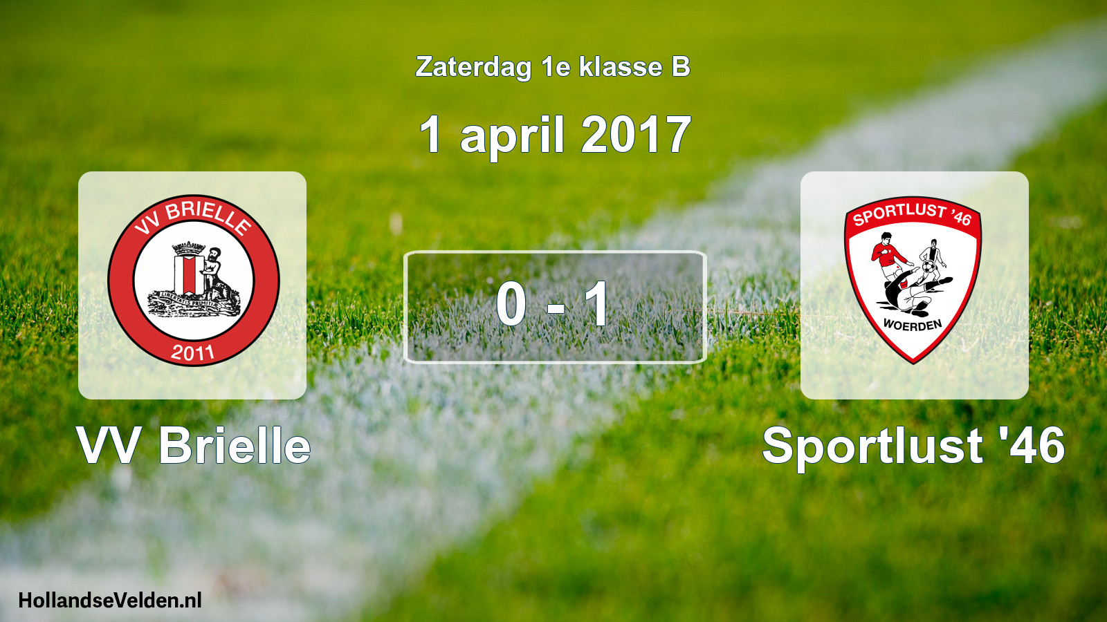 Total number of matches played: VV Brielle - Sportlust '46 0 - 1 (1 April 2017)