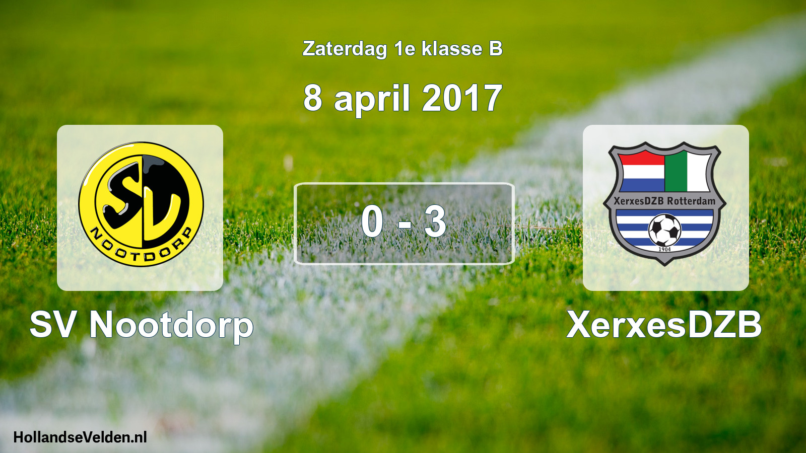Total number of matches played: SV Nootdorp - XerxesDZB 0 - 3 (8 April 2017)