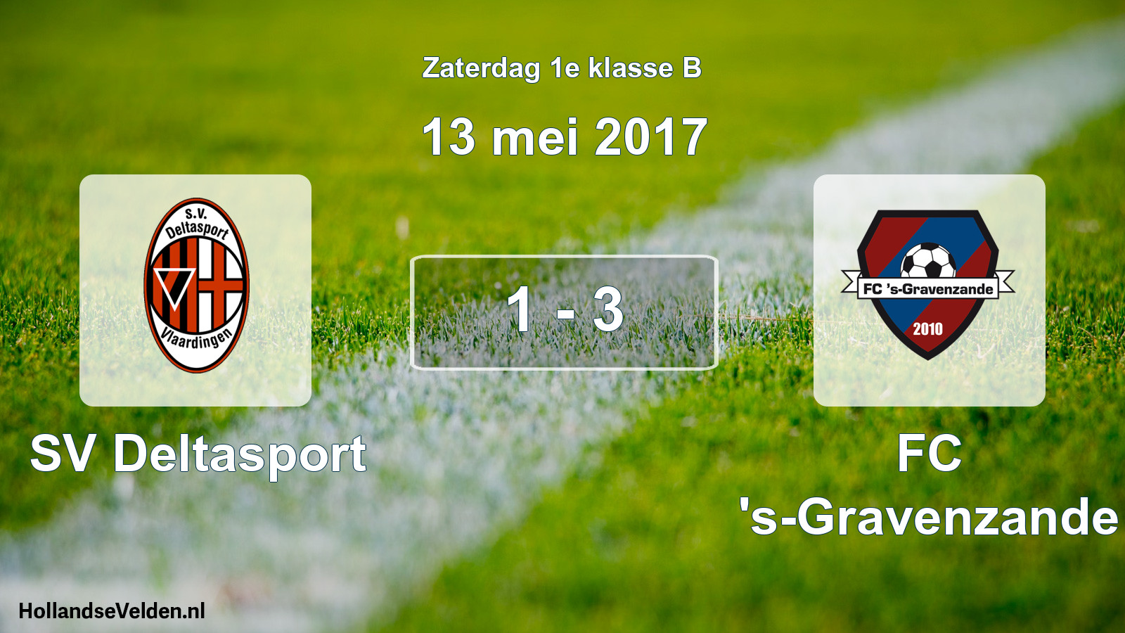 Total number of matches played: SV Deltasport - FC 's-Gravenzande 1 - 3 (13 May 2017)
