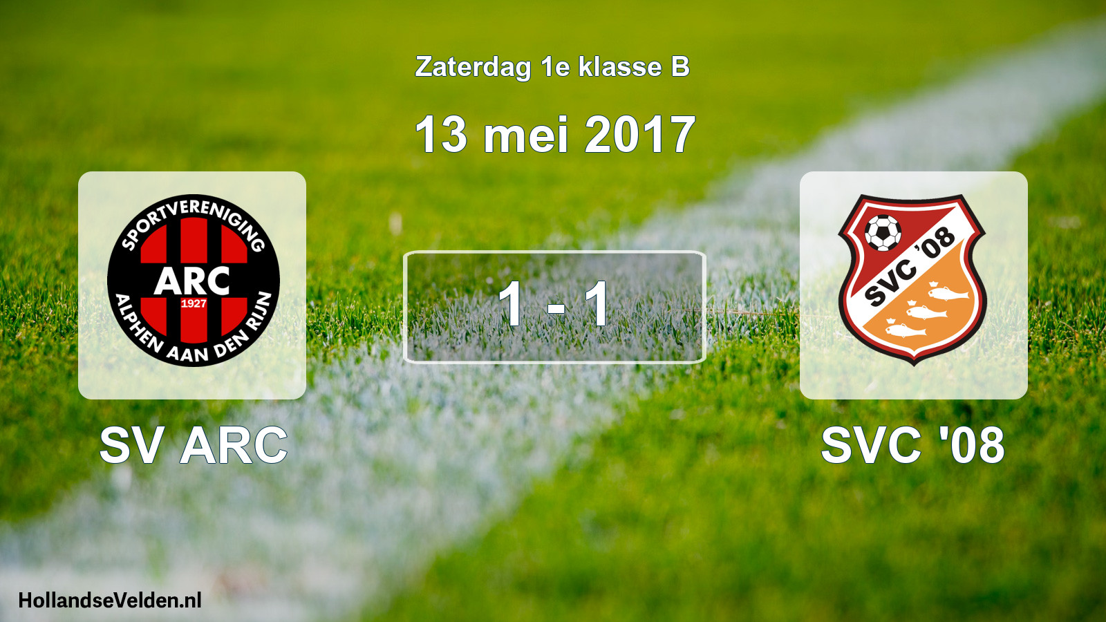 Total number of matches played: SV ARC - SVC '08 1 - 1 (13 May 2017)