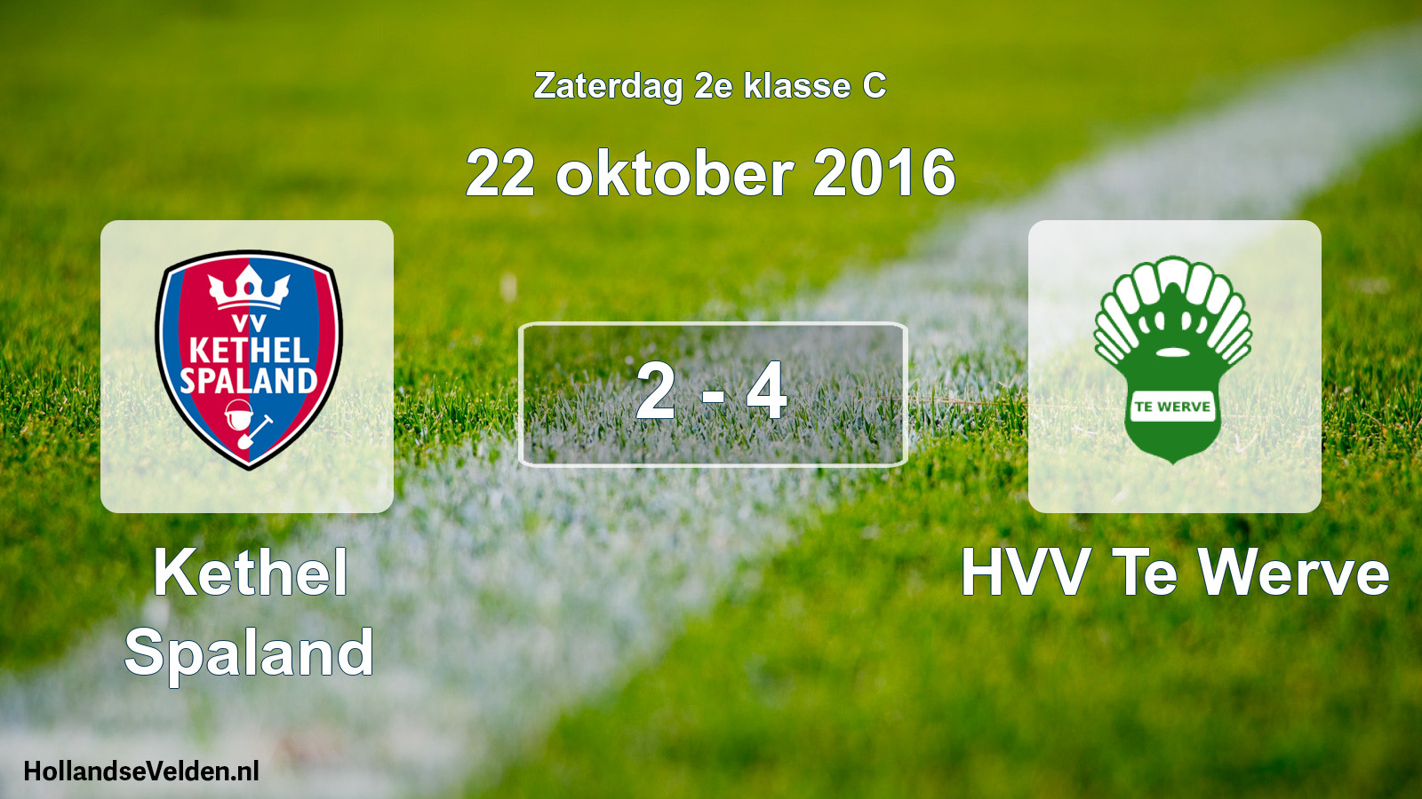 Total number of matches played: Kethel Spaland - HVV Te Werve 2 - 4 (22 October 2016)