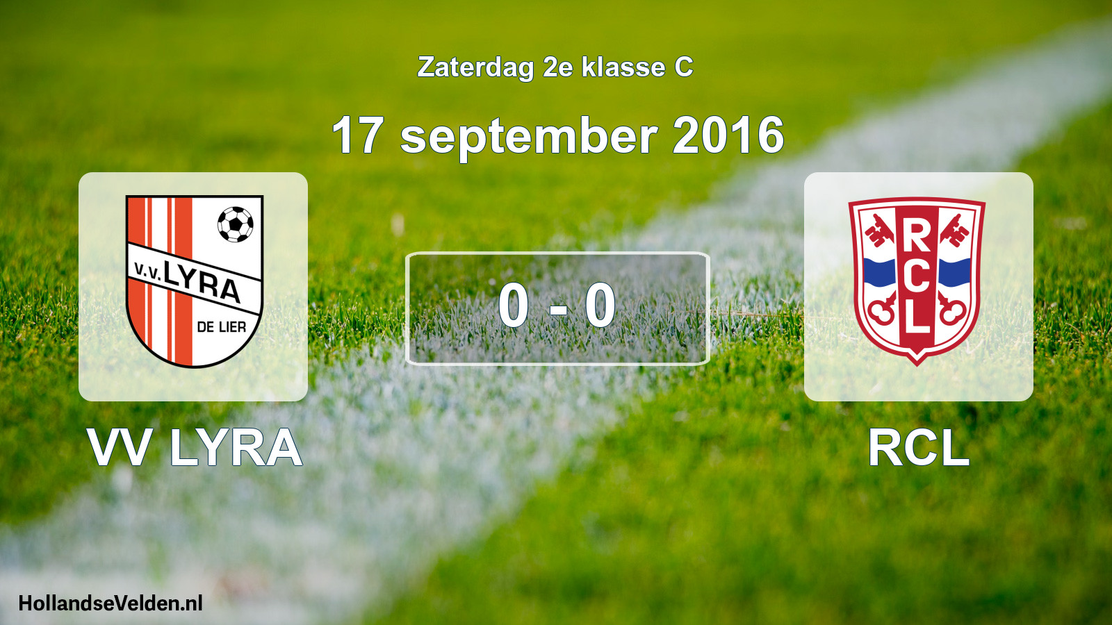 Total number of matches played: VV LYRA - RCL 0 - 0 (17 September 2016)
