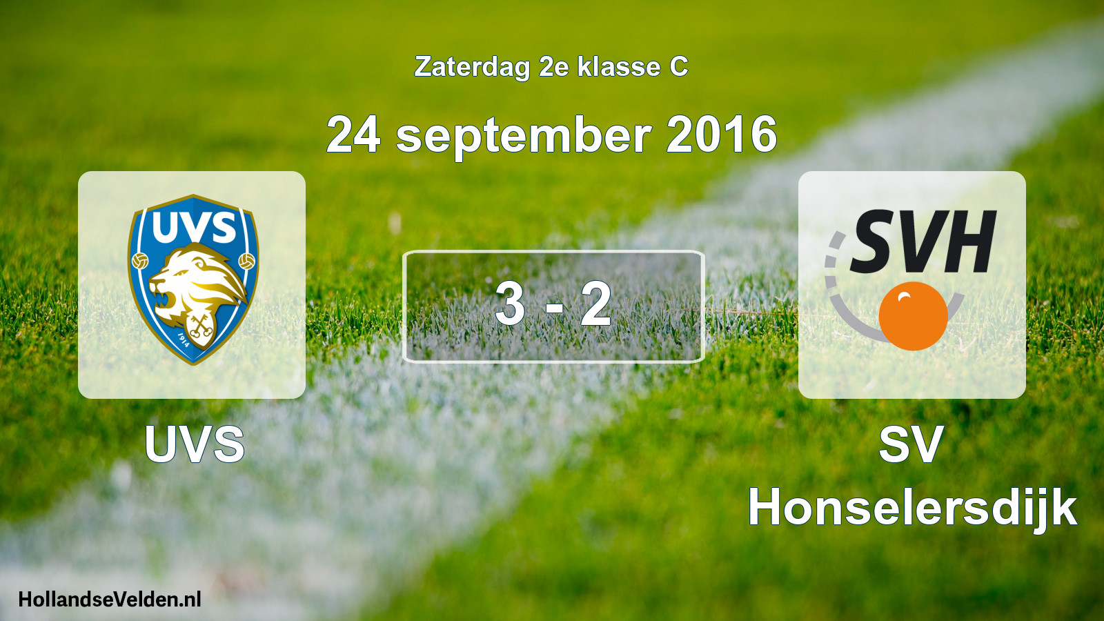 Total number of matches played: UVS - SV Honselersdijk 3 - 2 (24 September 2016)