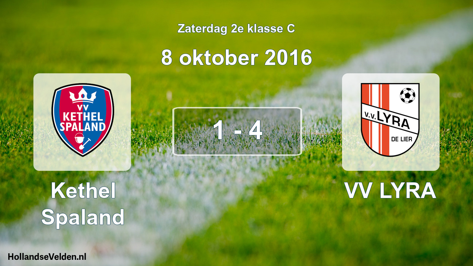 Total number of matches played: Kethel Spaland - VV LYRA 1 - 4 (8 October 2016)