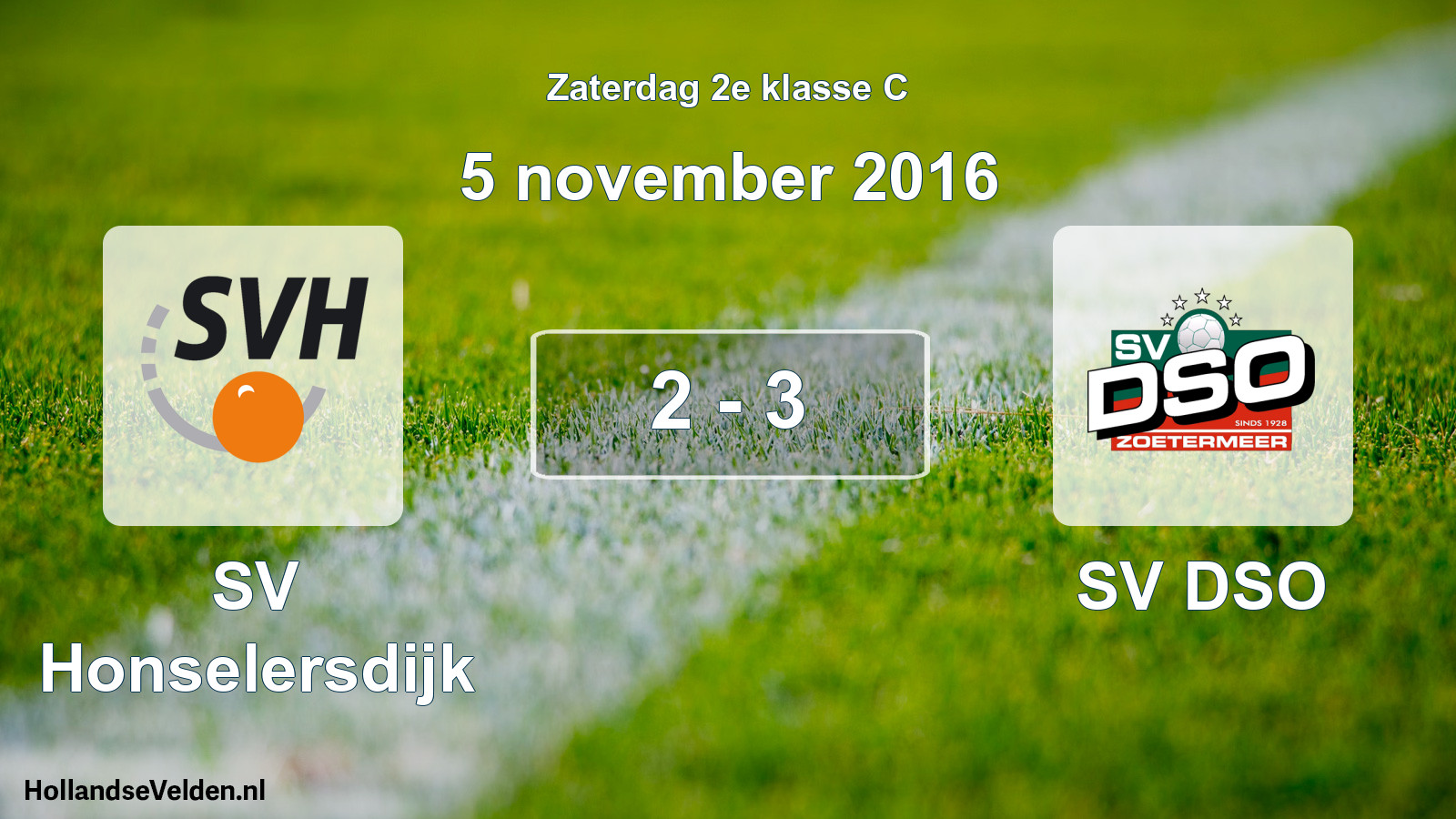 Total number of matches played: SV Honselersdijk - SV DSO 2 - 3 (5 November 2016)