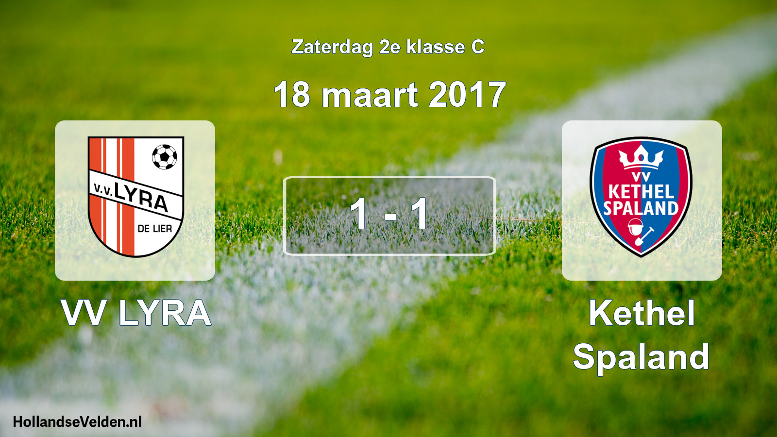 Total number of matches played: VV LYRA - Kethel Spaland 1 - 1 (18 March 2017)