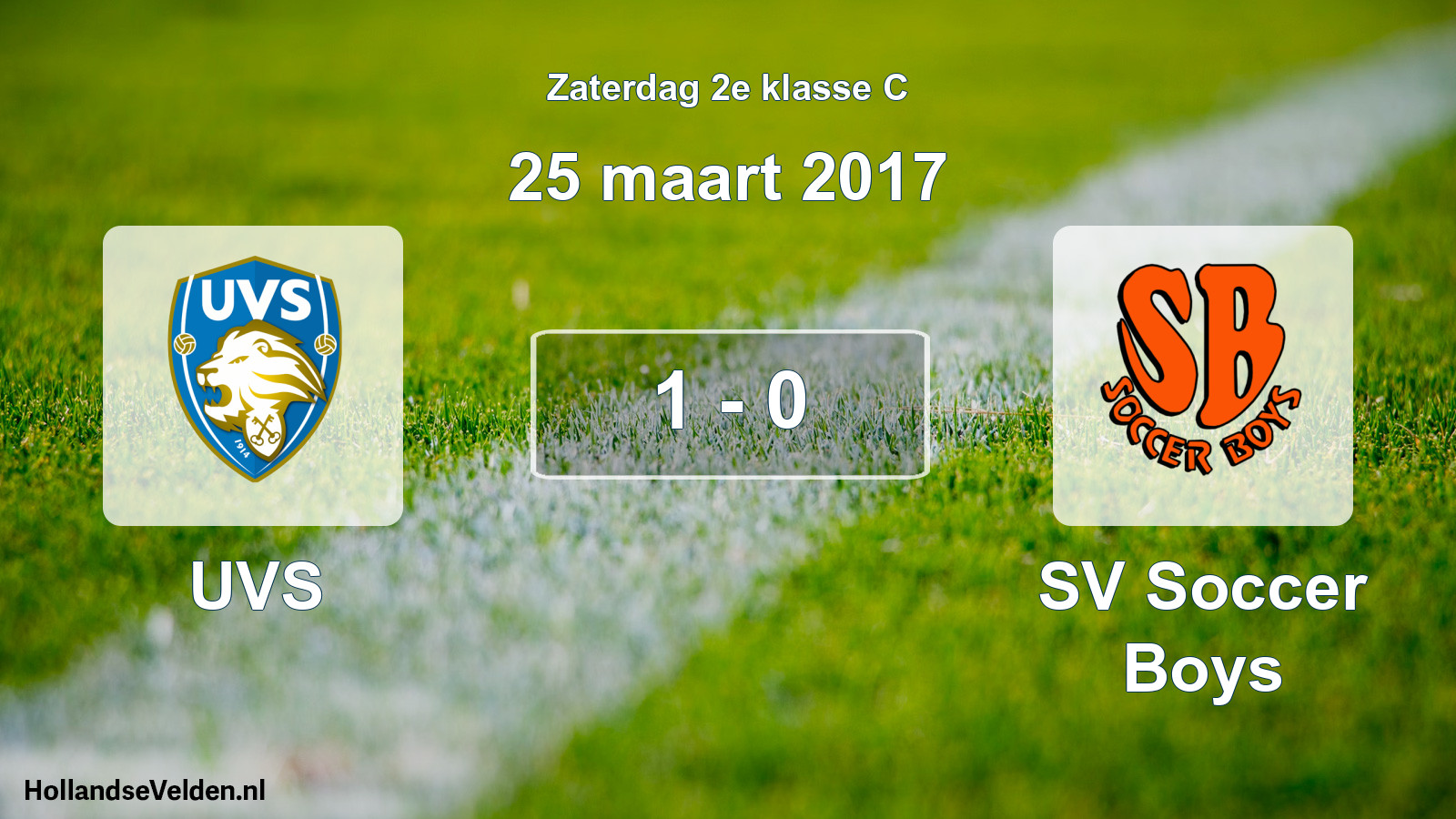 Total number of matches played: UVS - SV Soccer Boys 1 - 0 (25 March 2017)