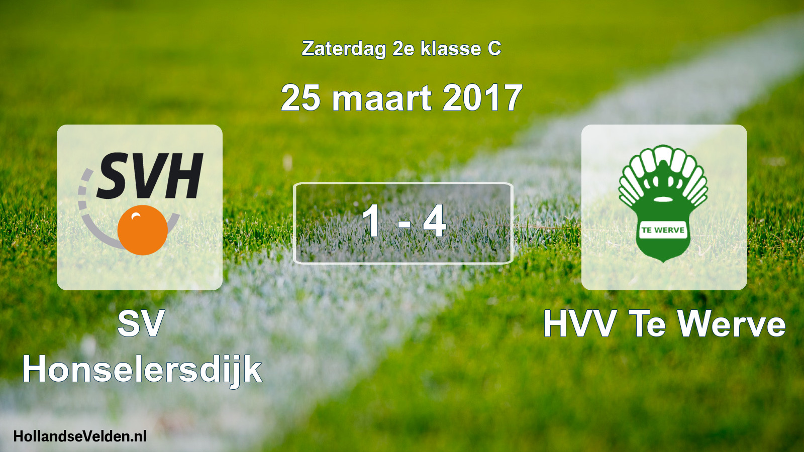 Total number of matches played: SV Honselersdijk - HVV Te Werve 1 - 4 (25 March 2017)
