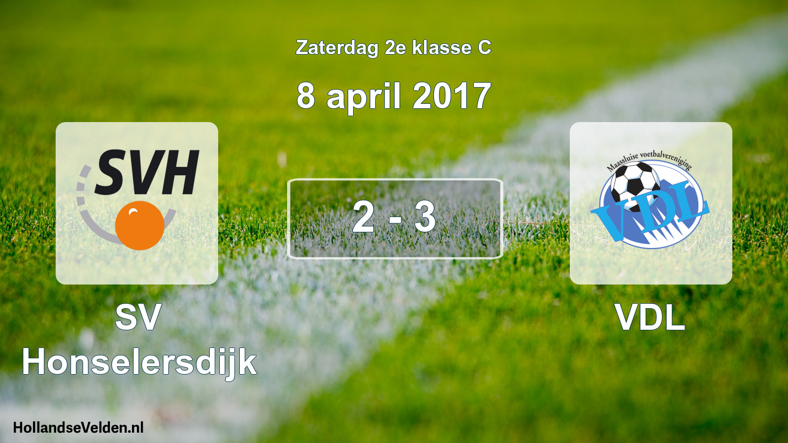 Total number of matches played: SV Honselersdijk - VDL 2 - 3 (8 April 2017)