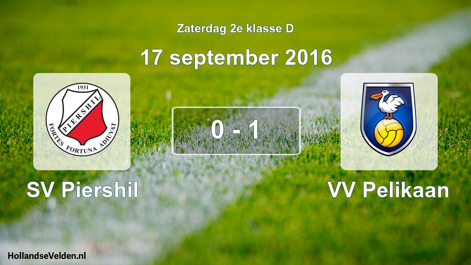 Total number of matches played: SV Piershil - VV Pelikaan 0 - 1 (17 September 2016)