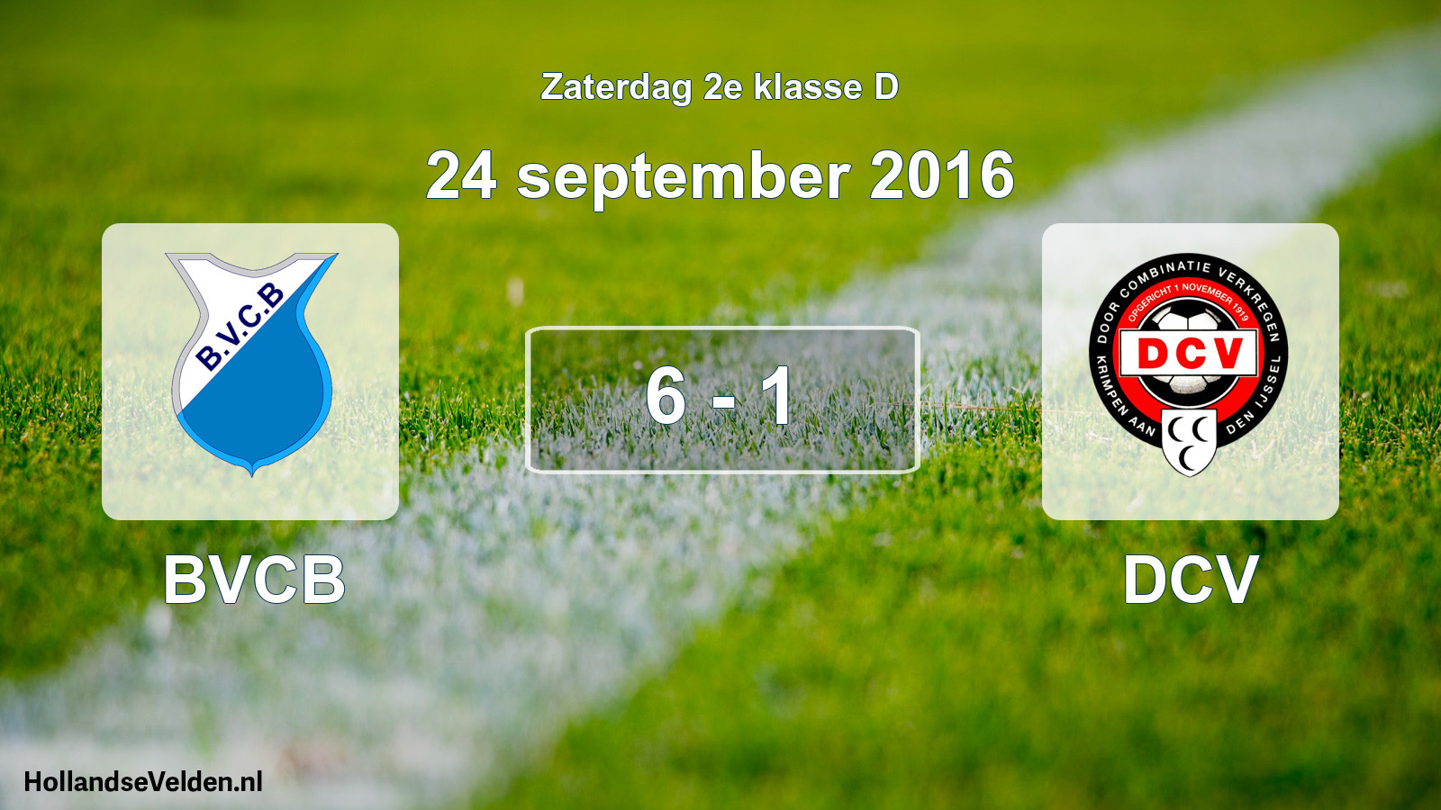 Total number of matches played: BVCB - DCV 6 - 1 (24 September 2016)