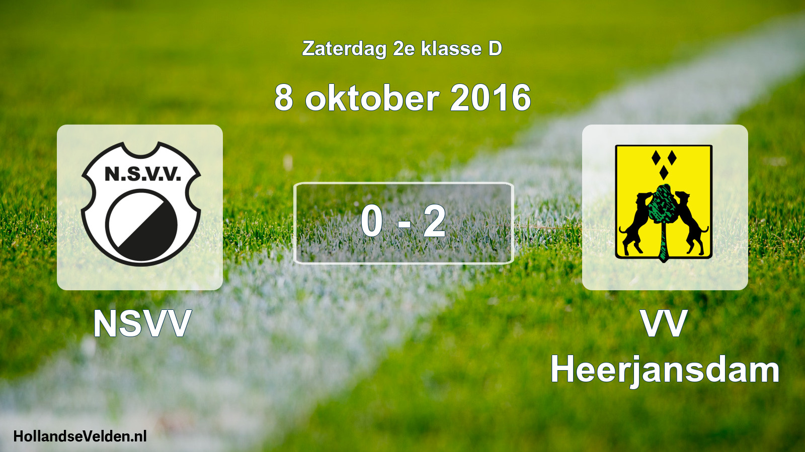 Total number of matches played: NSVV - VV Heerjansdam 0 - 2 (8 October 2016)