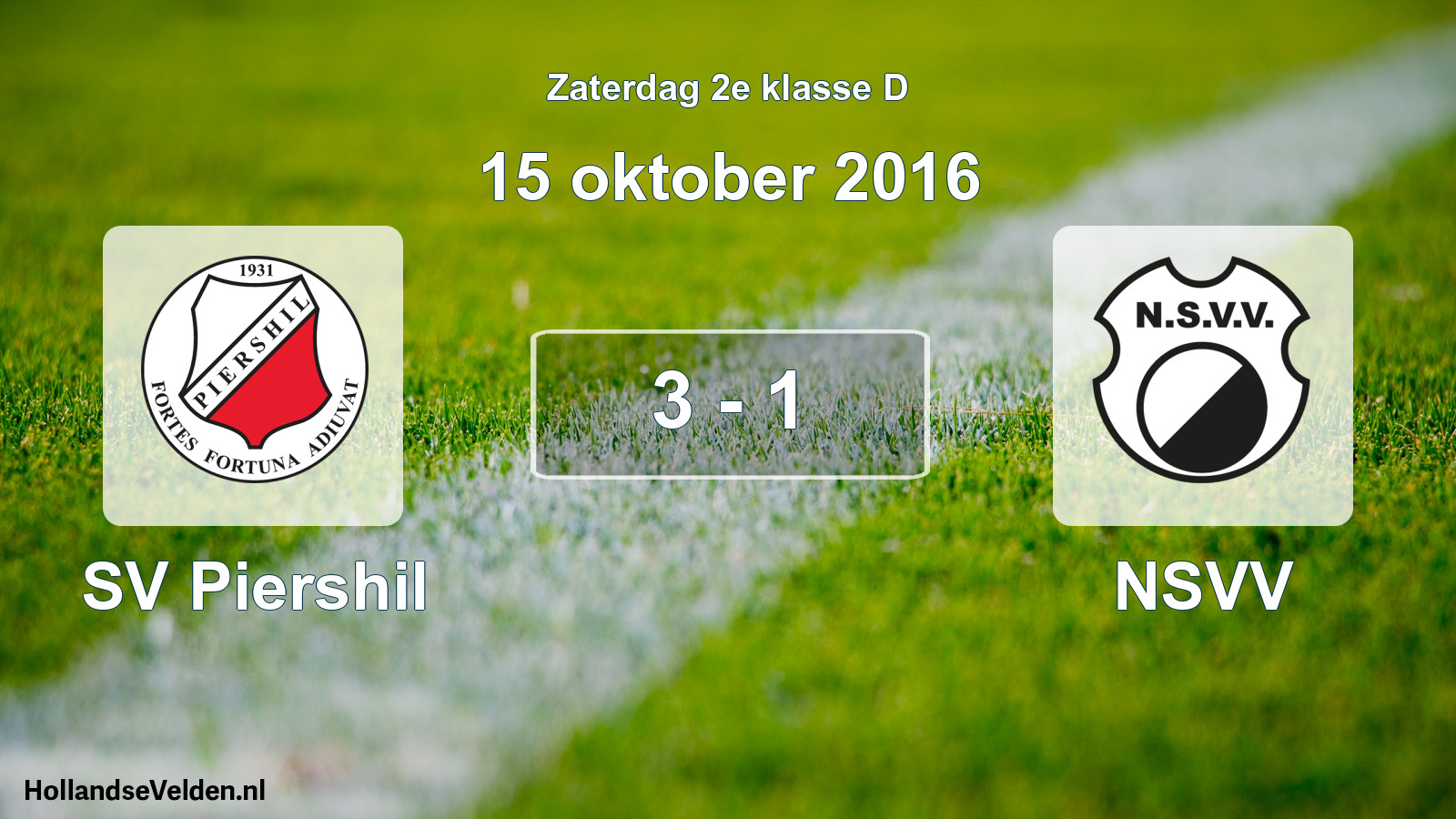 Total number of matches played: SV Piershil - NSVV 3 - 1 (15 October 2016)
