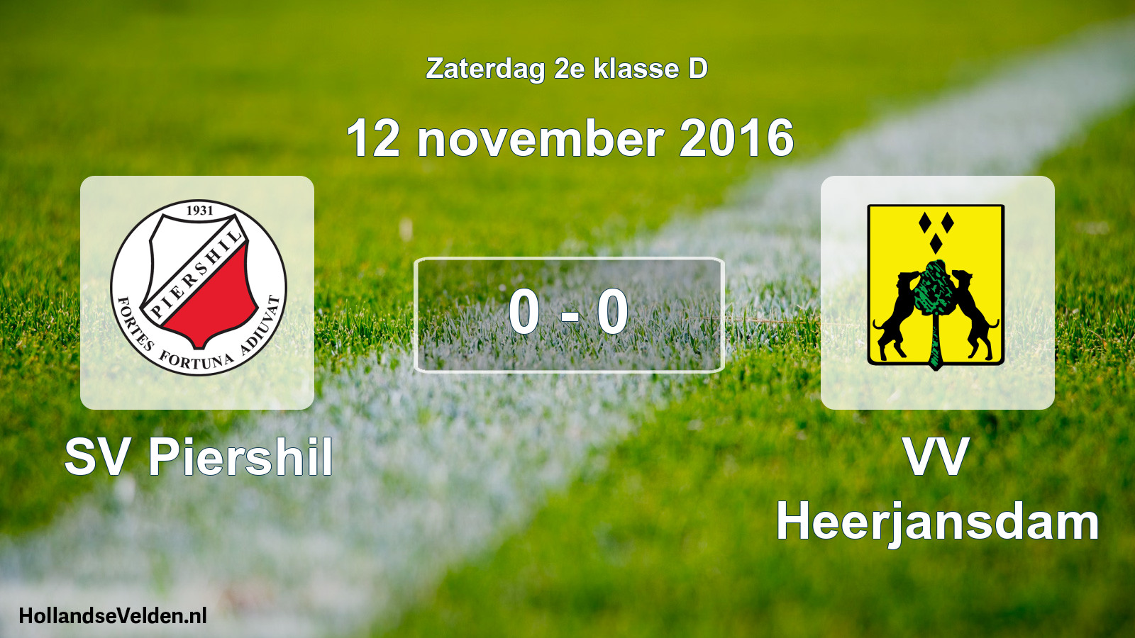 Total number of matches played: SV Piershil - VV Heerjansdam 0 - 0 (12 November 2016)