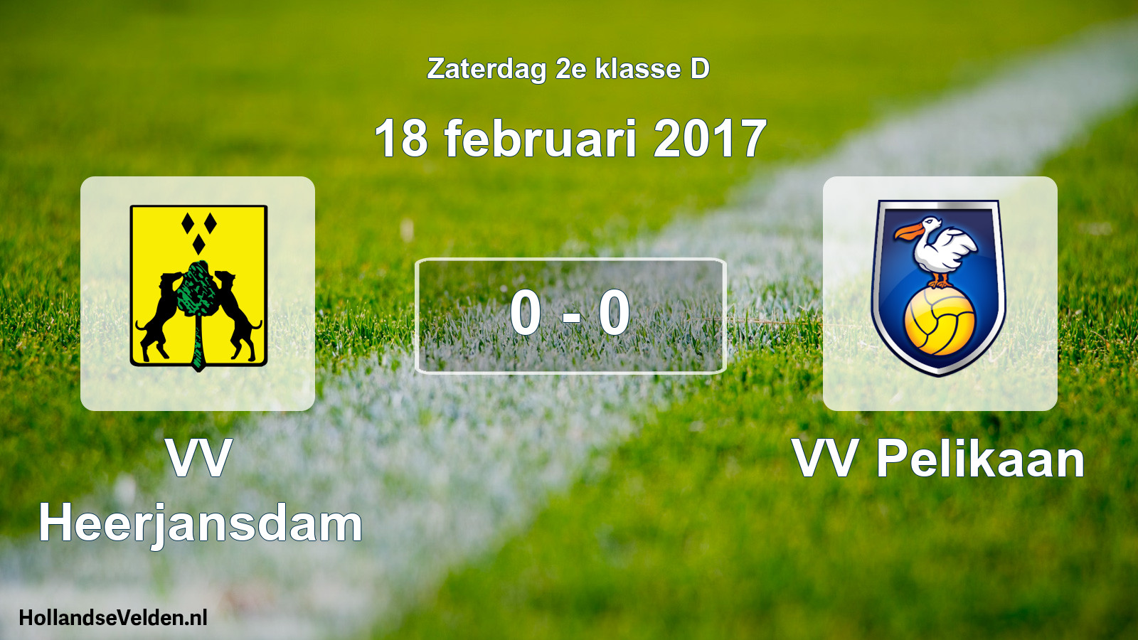 Total number of matches played: VV Heerjansdam - VV Pelikaan 0 - 0 (18 February 2017)
