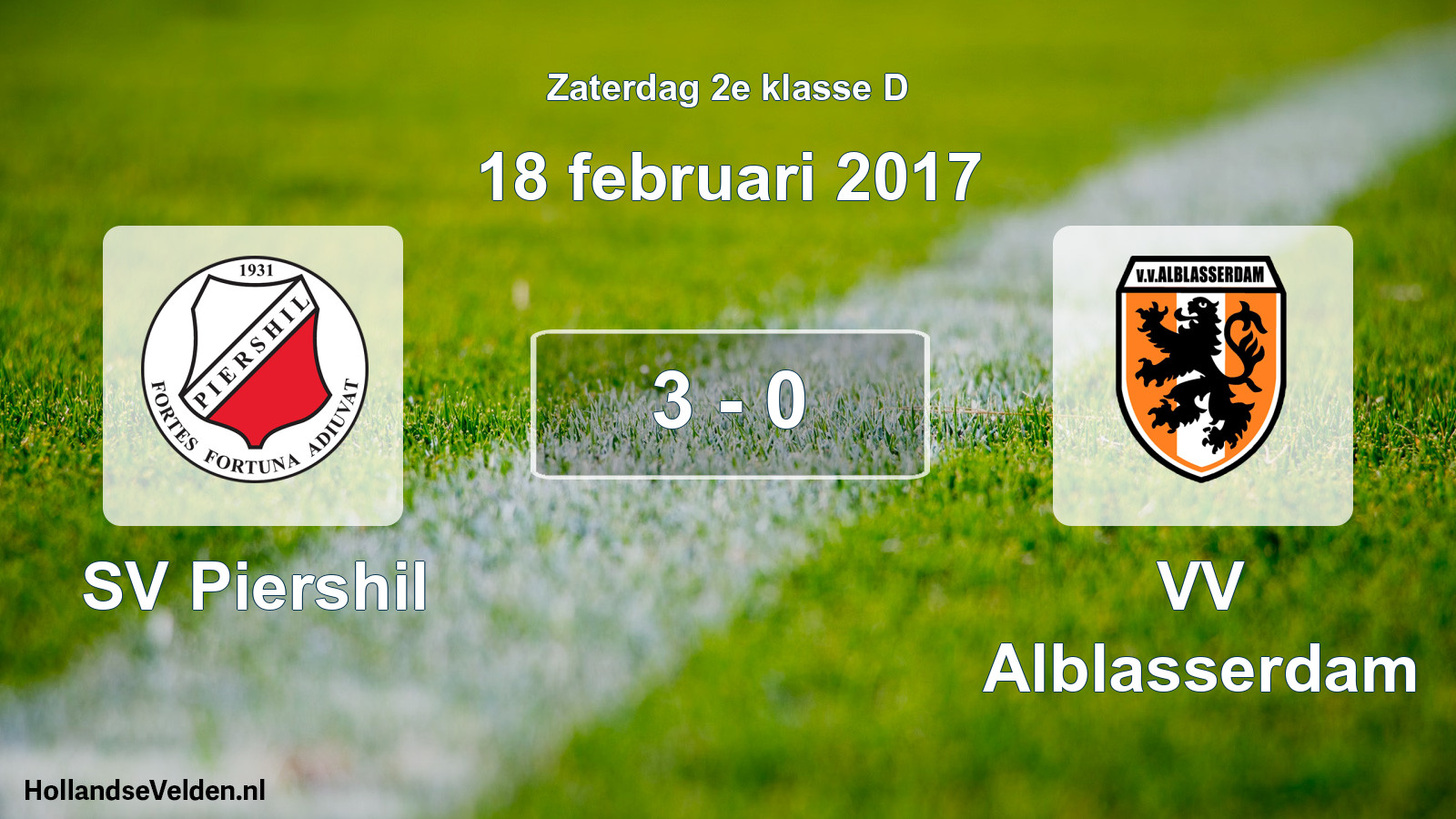 Total number of matches played: SV Piershil - VV Alblasserdam 3 - 0 (18 February 2017)