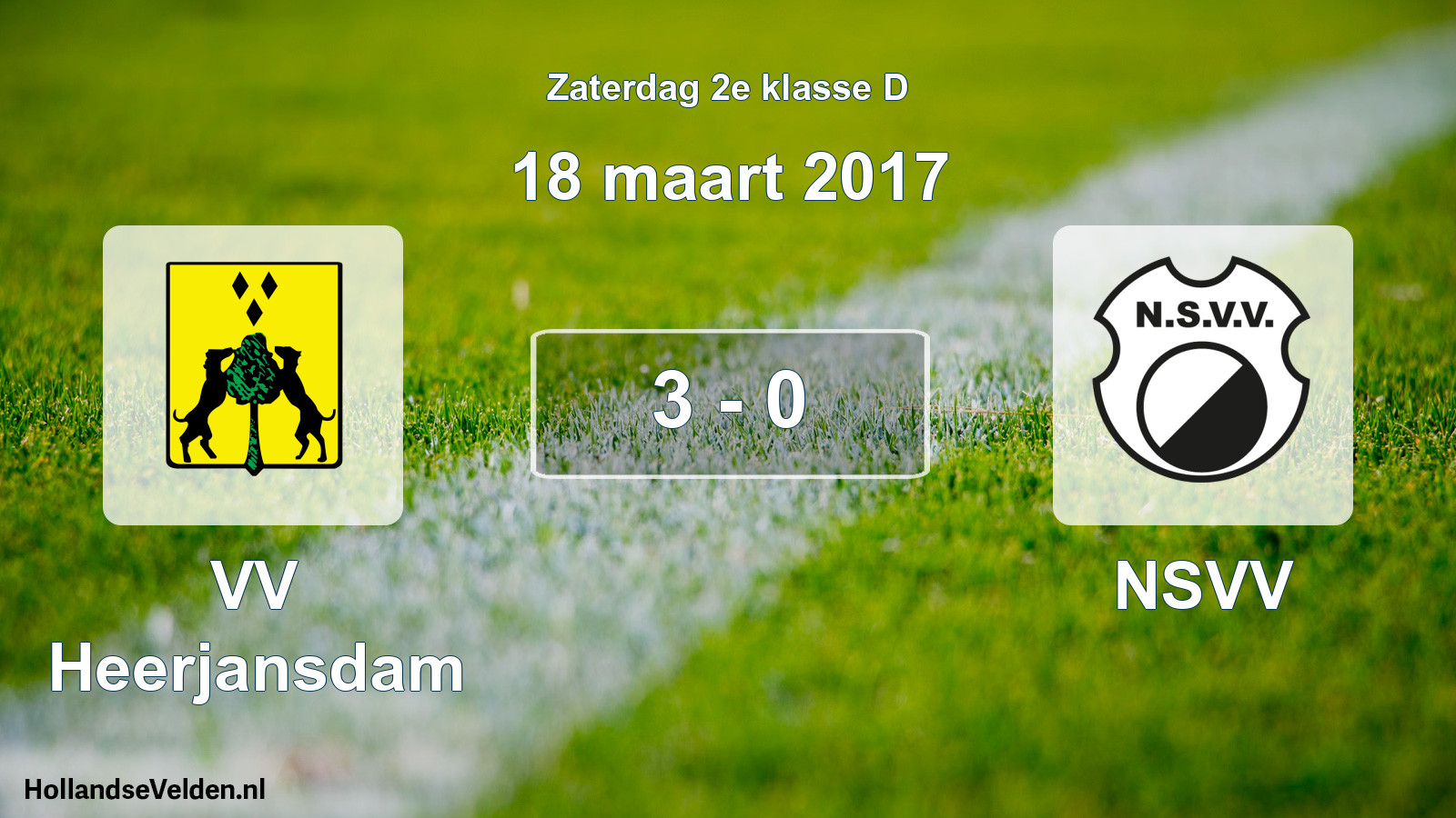 Total number of matches played: VV Heerjansdam - NSVV 3 - 0 (18 March 2017)